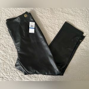 Leather like black pants NEW
